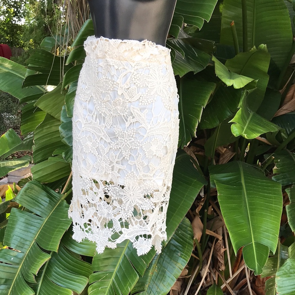 Lace pencil skirt - Picture 2 of 6
